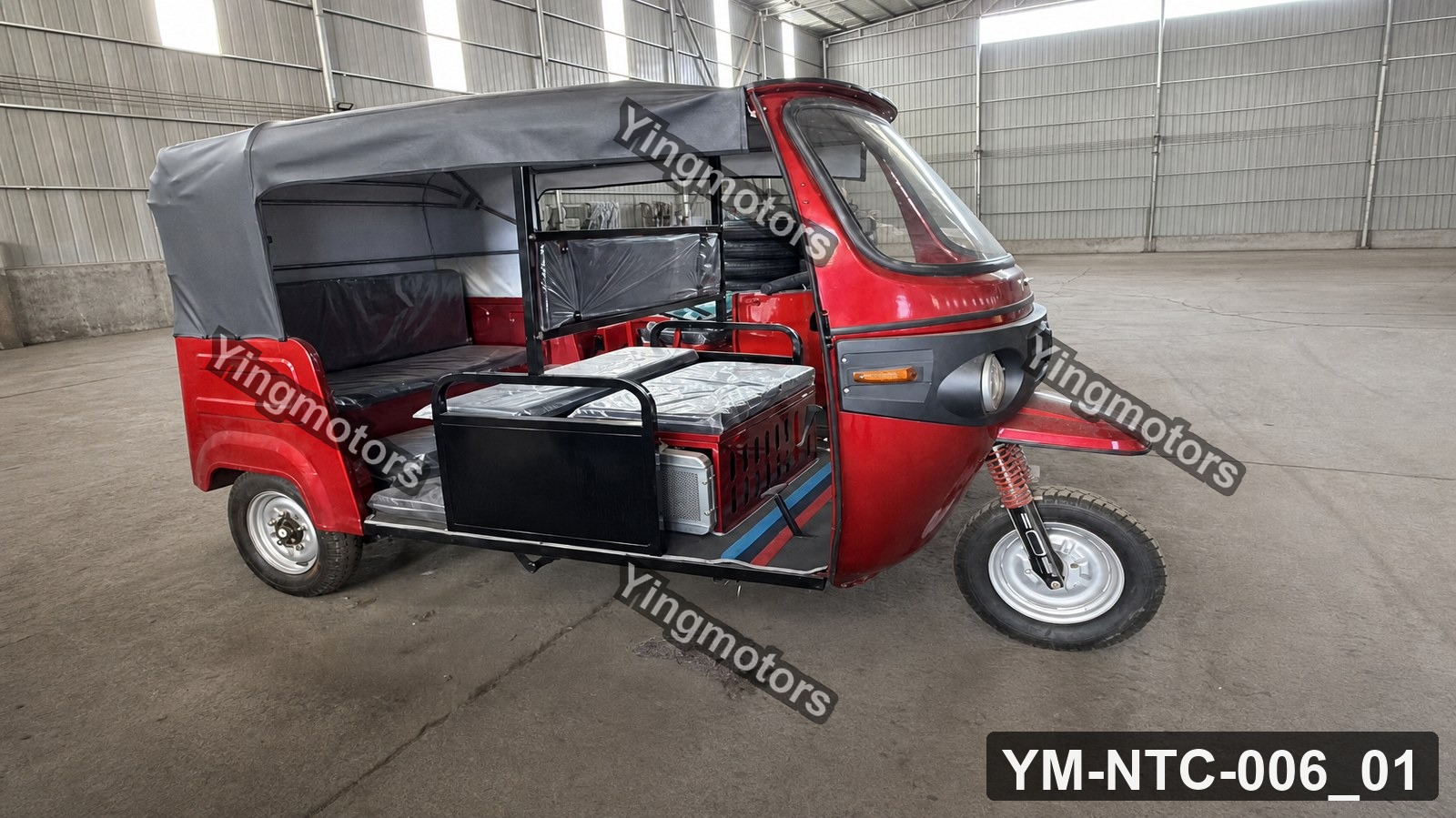 Red Passenger Tricycle (Tuk-tuk)